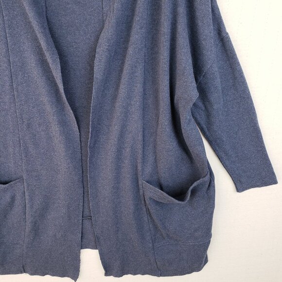 Pact Airplane Cardigan Organic Cotton Navy Blue Pockets size XS/S Travel Lounge - Picture 6 of 12
